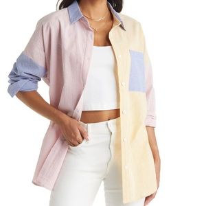 Vici Collection Pinstripe Button Down Shirt